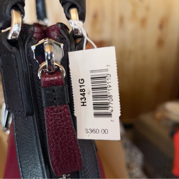 Brighton “Ali” Dovima Fashionista Burgundy and Black Shoulder Bag - Picture 9 of 13